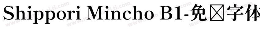 Shippori Mincho B1字体转换